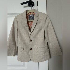 Appaman Fine Tailoring Boys Linen Blend Blazer / Jacket Tan Size 6